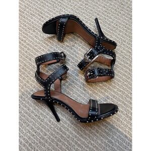 Givenchy Paris Studded Leather Ankle Strap Heeled Sandals‎ Size 39